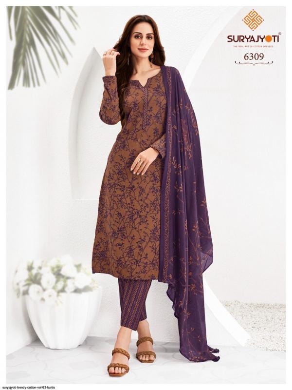 Suryajyoti Trendy Vol-63 – Kurti Pant With Dupatta